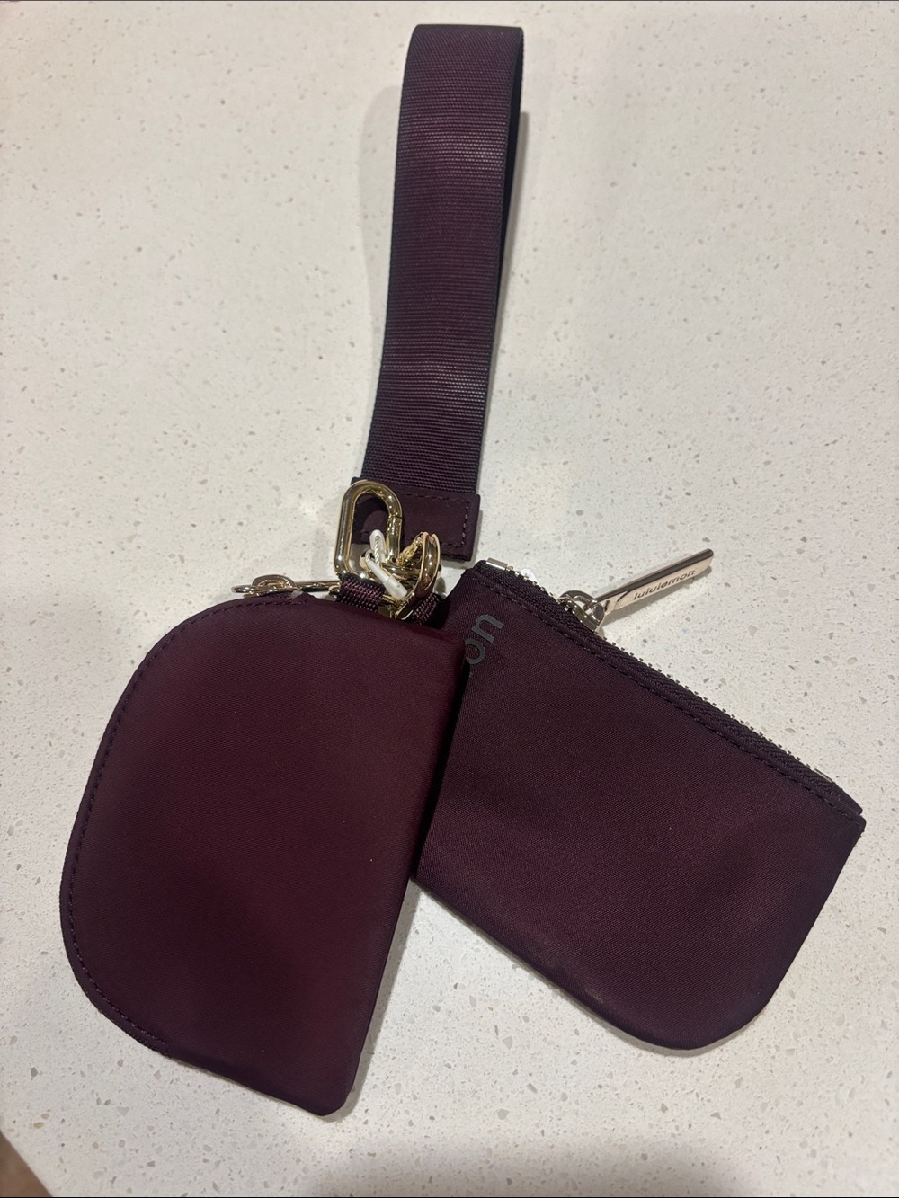 lululemon dual pouch wristlet keychain- Assorted colors